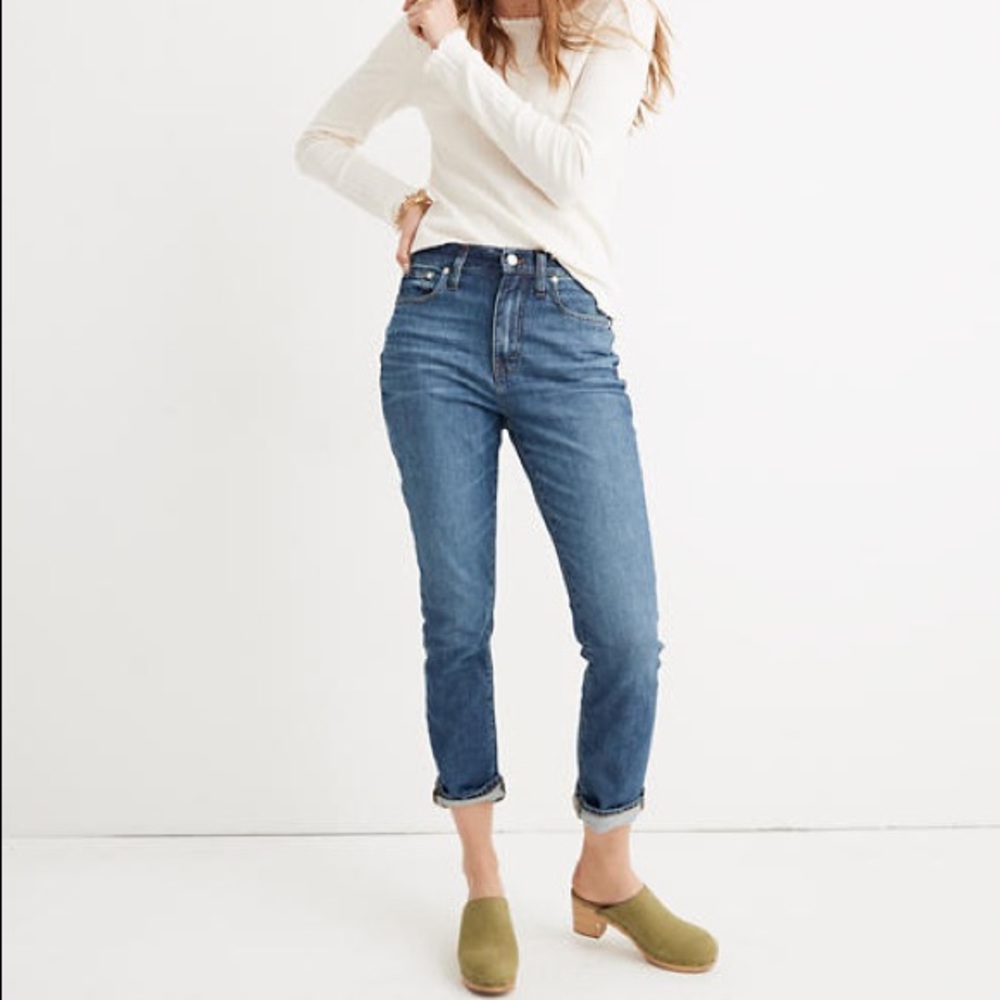 Madewell High-Rise Slim Boyjean in Evangeline Wash